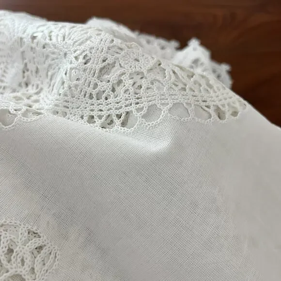 Lace Tablecloth Rectangle Home Party Dining Table Cover White 70"x52.5" - Picture 6 of 9